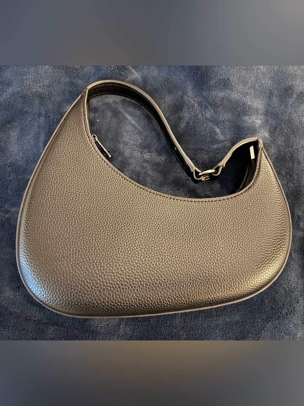 Black Faux Leather Handbag